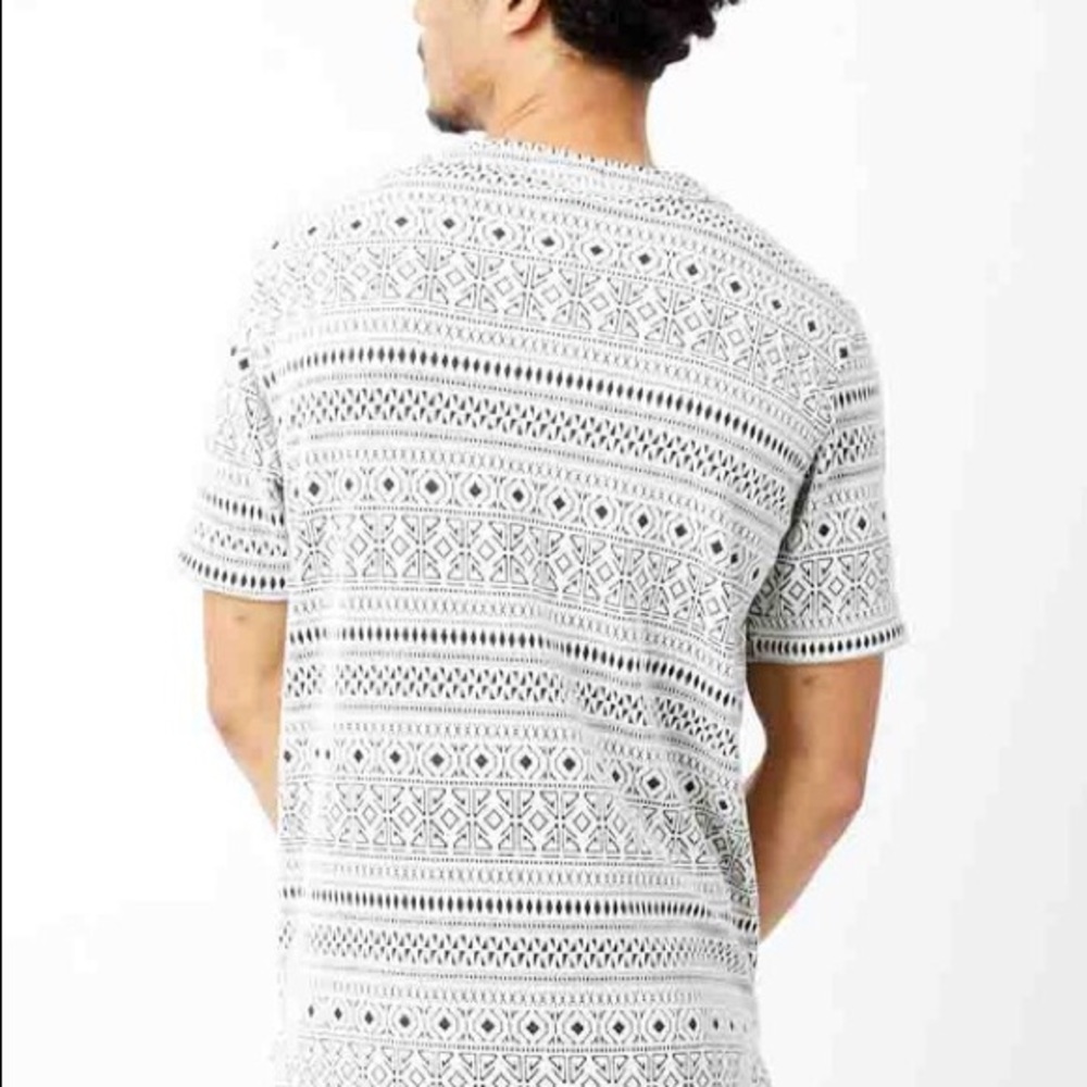 KNT1029-BONE TRIBAL BASEBALL SHIRT - Picture 2 of 4